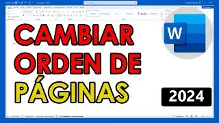 Como Cambiar ORDEN de PAGINAS en WORD ✔️
