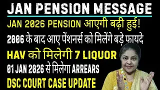 Jan 26 pension message, 8th cpc Jan 26 से arrears, Hav को Nb Sub की facilities, Pension Table