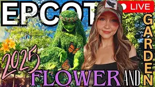 LIVE | EPCOT Flower and Garden Festival 2025 FIRST Impressions | Topiaries, Food Booths & Fireworks