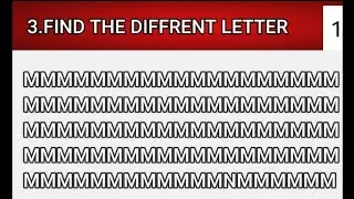 GENIUS EYE TEST!FIND THE DIFFRENT LETTER CHALLENGE