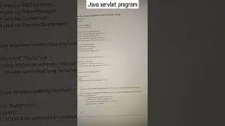 java servlet program 