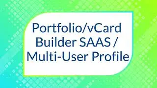 Portfolio/vCard Builder SAAS / Multi-User Profile  (Hindi)