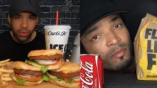 (ASMR) CARL'S JR MUKBANG | Collab With PRINCE OF ASMR