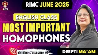RIMC English Grammar | Most Important HOMOPHONES | RIMC June 2025 Preparation | Deepti Ma'am