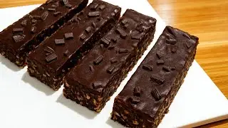 Easy Oats Peanut Butter Bars | No-Bake Healthy Snack Recipe#Healthy#ASMR