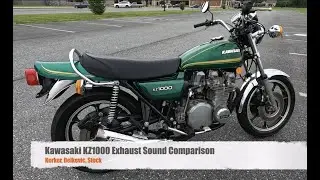 KZ1000 Exhaust Sound - Kerker, Delkevic, Stock