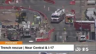 Trench rescue in progress near Central & I-17