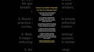 Unlock Your Brain's Potential: Do This for 2 Minutes Daily! (Mindfulness Hack) #factssd  #motivation