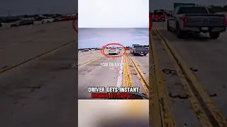 Driver gets INSTANT KARMA by Motor Cops‼️🤯