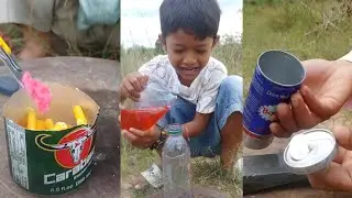 Survival skills: Supper Creative mom for son in forest #survivalskills #campping #outdoors #buscraf