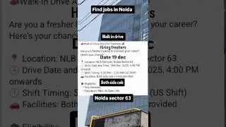 Walk-In Drive for Freshers | NLB Services Noida | BBA BCom BA Jobs | US Shift
