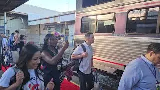 Inaugural Amtrak Mardi Gras Train New Orleans, Bay St. Louis, Gulfport, Biloxi, Pascagoula, Mobile. 