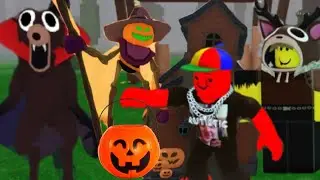 New Halloween update will i get a treat or a trick) roblox) 99nightsintheforest 