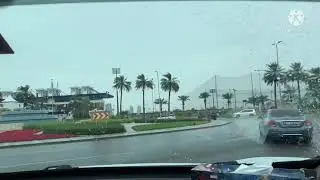 Rain in Abu Dhabi | Rain in UAE | Desert Rain | Cloud Seeding | Driving in Rain | Krithika Vlogs