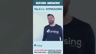 Hypokalemia Mnemonic (Low Potassium)- Remembering Signs and Symptoms