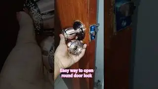 How to install round door lock #installdoorlock #doorroundlock #doorlocksetting #locksetting