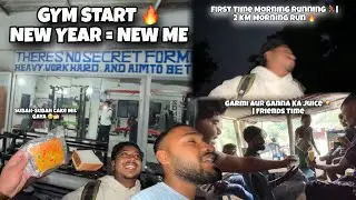 New Year = New Me 💪 | Gym Start, Morning Run, Cake & Friends Masti 🔥 | Aryan Mahiyavanshi Vlog 