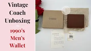 Vintage Coach Unboxing | 1990's Compact Credit Card Wallet | Cristina Moda Vintage Shop