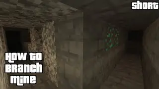 How To Branch Mine (Strip Mine) Minecraft 1.16.5 #Shorts