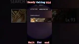 Daddy calling uid free fire short #virlshort😱