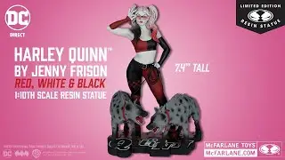 NEW DC Direct&trade; Harley Quinn:&trade; (RWB) By Jenny Frison 1:10th Resin Statue | Action Figure Showcase