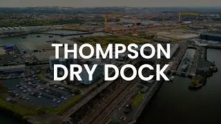 Thompson Dry Dock GVs - Aerial Stock Footage - #4K #60FPS #aerial #belfast #ni #belfastcityentre