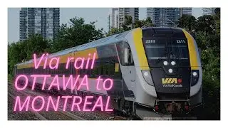 VIA RAIL TRAIN RIDING OTTAWA TO MONTREAL BUSINESS CLASS