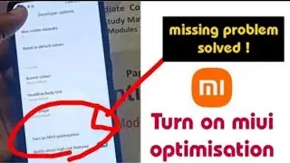 How to Turn MIUI Optimization On or Off | Fix Missing MIUI Optimization Option