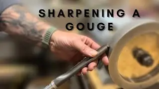 Sharpening my Carter and Son Gouge with a CBN wheel