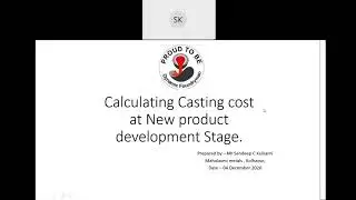 Calculating Casting Cost at new product Development Stage