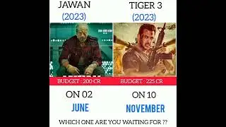 Jawan Vs Tiger 3 Movie Comparision 🔥 Release Date #shorts #short #jawan #tiger3
