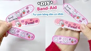 C&aacute;ch l&agrave;m BĂNG D&Aacute;N C&Aacute; NH&Acirc;N m&agrave;u hồng| How to make cute Bandage at home | Diy Band-Aid