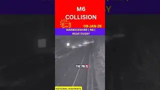 🚨 Авария на трассе M6 ⚠️ | На север ⛔ | Уорвикшир #ukroads #rtc #incident #roadclosed #alert #delays