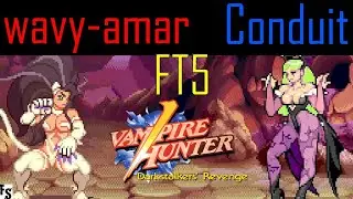 Vampire Hunter - Darkstalkers' Revenge - wavy-amar [Felicia] vs Conduit [Morrigan] (Fightcade FT5)