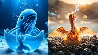 From Egg to Dragon🐉🔥Fantasy Creature Birth | Fantasy 3D Animation | 4K Quality #asmr #choose