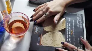 ASMR🎙️Painting Witchy Items/Close whispering positive affirmations ˙ᵕ˙