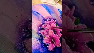 Paint with me 🌺| Bubblegum Azaleas #art #painting #shorts