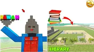 ravan statue+library in Indian bike driving 3D 🤯