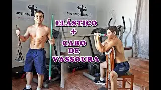 Treino em Casa Com ELÁSTICO+CABO de VASSOURA