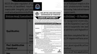 SECP Islamabad Govt Job 2025 | Executive Director Vacancy #secp #governmentjobs