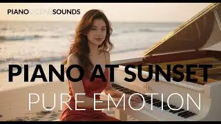Sunset Seduction | Piano & Ocean Sounds in Red Dress