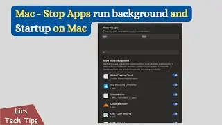 Mac - Stop Apps run background and Startup on Mac