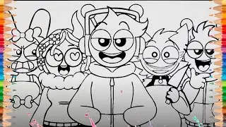 TOP New Coloring Pages Sprunki Universe / Sprunki and the Love Trouble Squad