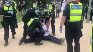 Footage from the Lockdown Protest at Shrine of Remembrance 23rd October 2020