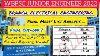 WBPSC-JE (Electrical)||Final Merit List Analysis||Approx. Final Cut-off for the Civil Engg. Branch??