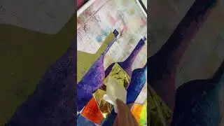 Картина для дома с золотом | абстракция| золотые бутылки #designinterior #gold #picture #design