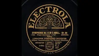 Hermann Abendroth - Brahms symph. 4 (Electrola) 1927