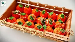 Вязаный оранжевый брелок крючком 🍊 | Простой урок амигуруми для начинающих