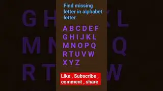find missing letter in alphabet letter #education #puzzle #learning #learn #easypuzzles #blockpuzzle