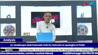 Ex-Goalkeeper Idah Peterside Calls for Osimehn to Apologize to Finidi